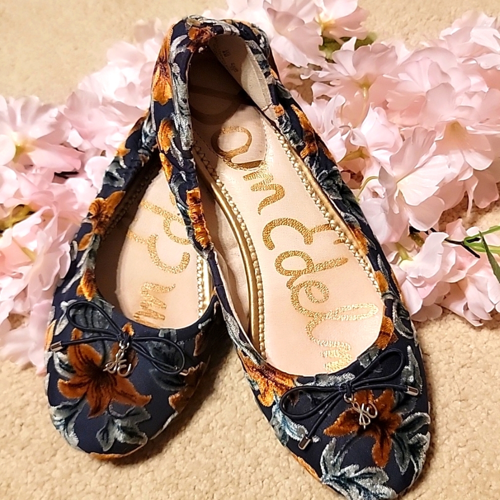 Velvet Sam Edelman Blue And Brown Ballet Flat 8M